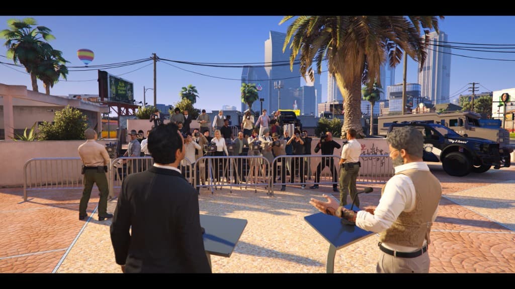NoPixel V: conferenza stampa di roleplay a Los Santos
