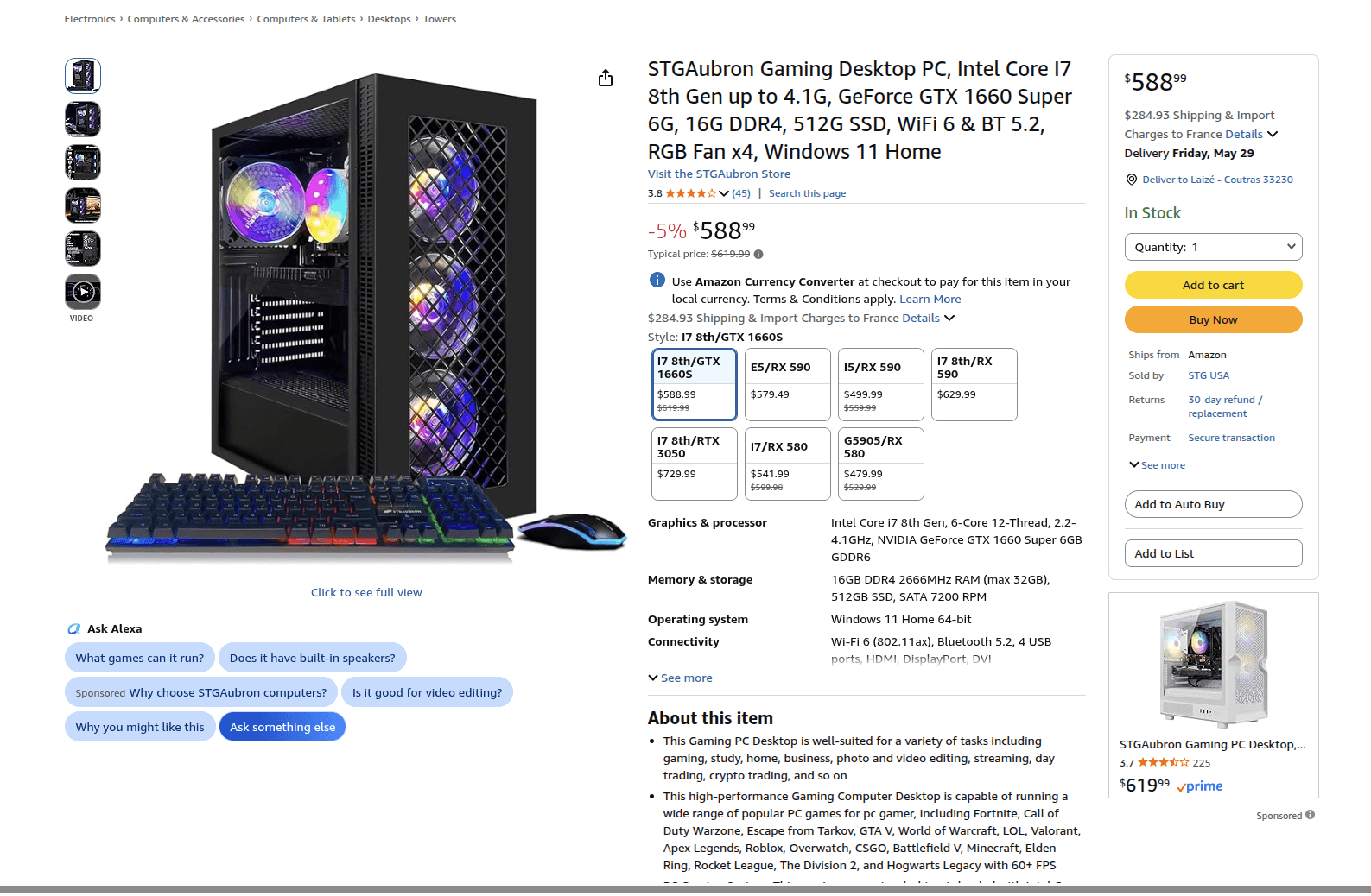 Illustration PC4Games — étape 3 : Achète ton PC directement sur Amazon