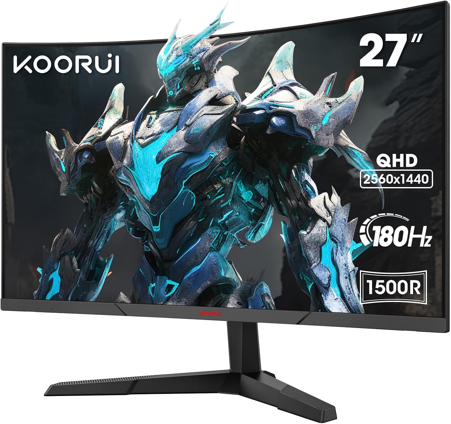 KOORUI 27E6QC — 27" QHD incurvé 1500R — 144 Hz — FreeSync — HDMI / DisplayPort — photo produit Amazon