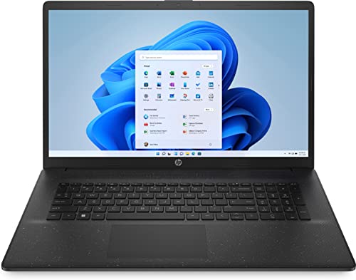 HP Laptop z wyświetlaczem FHD 17,3", AMD Ryzen 7 7730U, 16 GB DDR4 RAM, 512 GB SSD, grafika AMD Radeon, Windows 11, klawiatura QWERTZ, czarny