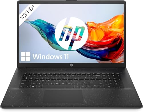 HP Laptop z wyświetlaczem HD+ 17,3", Intel Celeron N4500120, 8 GB DDR4 RAM | 256 GB SSD, karta graficzna Intel UHD, Windows 11, klawiatura QWERTZ, czarny