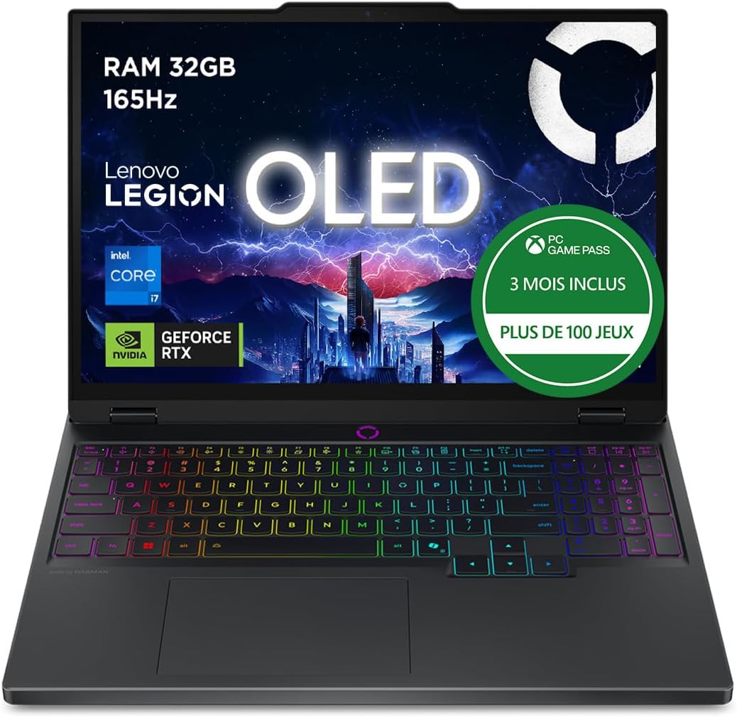 Lenovo Legion 5 15IRX10 — Intel Core i7, GeForce RTX 4060, 16 Go RAM, 512 Go SSD