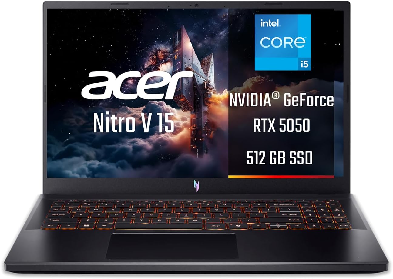 Acer Nitro V 15 ANV15-52-5886 — Intel Core i5-13420H, NVIDIA GeForce RTX 5050 8GB, 16GB RAM, 512GB SSD, écran 15.6" FHD IPS 165Hz, Windows 11
