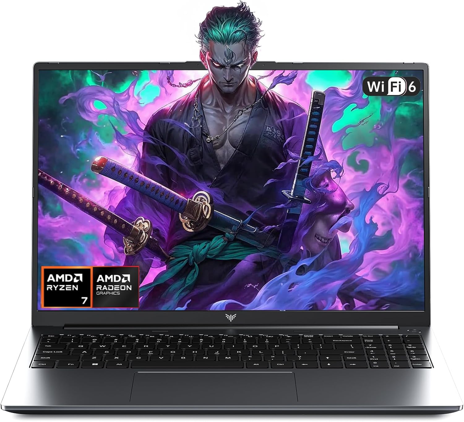 Ryzen 7 H255 Gaming Laptop, Bis zu 4,9 GHz, 16 GB RAM DDR5 4800 MHz 512 GB SSD Laptops 2026, 16 Zoll 1920FHD Display Laptops, Gaming Notebook mit Beleuchteter Tastatur, WiFi 6, Metallgehäuse