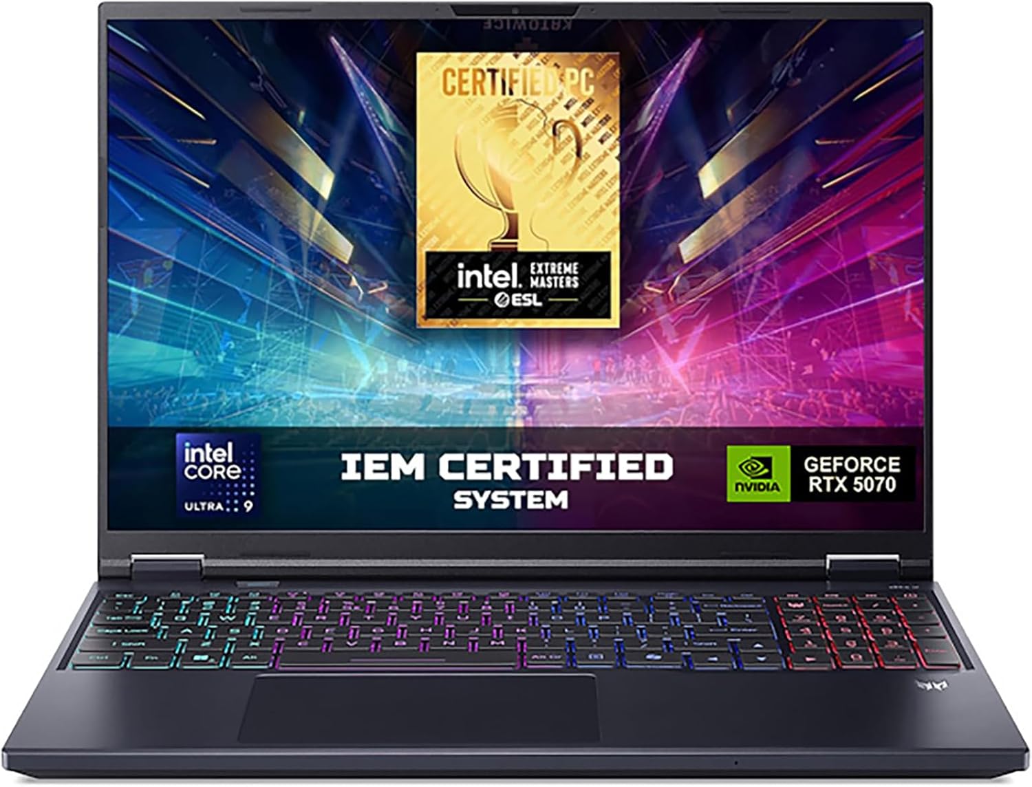 Acer Predator Helios Neo 16 AI PHN16-73-91XB — Intel Core Ultra 9 275HX, RTX 5070 8GB, 32GB DDR5, 1TB SSD, écran 16" WQXGA 240Hz, Windows 11