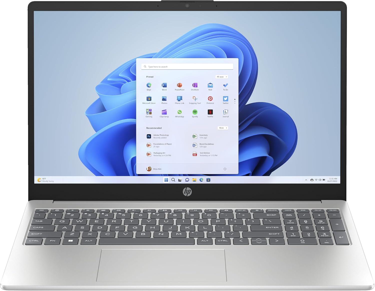 HP Laptop 15-fc0625nd | 15.6" Full HD Antiglare IPS | AMD Ryzen 5 7520U | 8GB RAM | 512GB SSD | Windows 11 | QWERTY-Toetsenbord