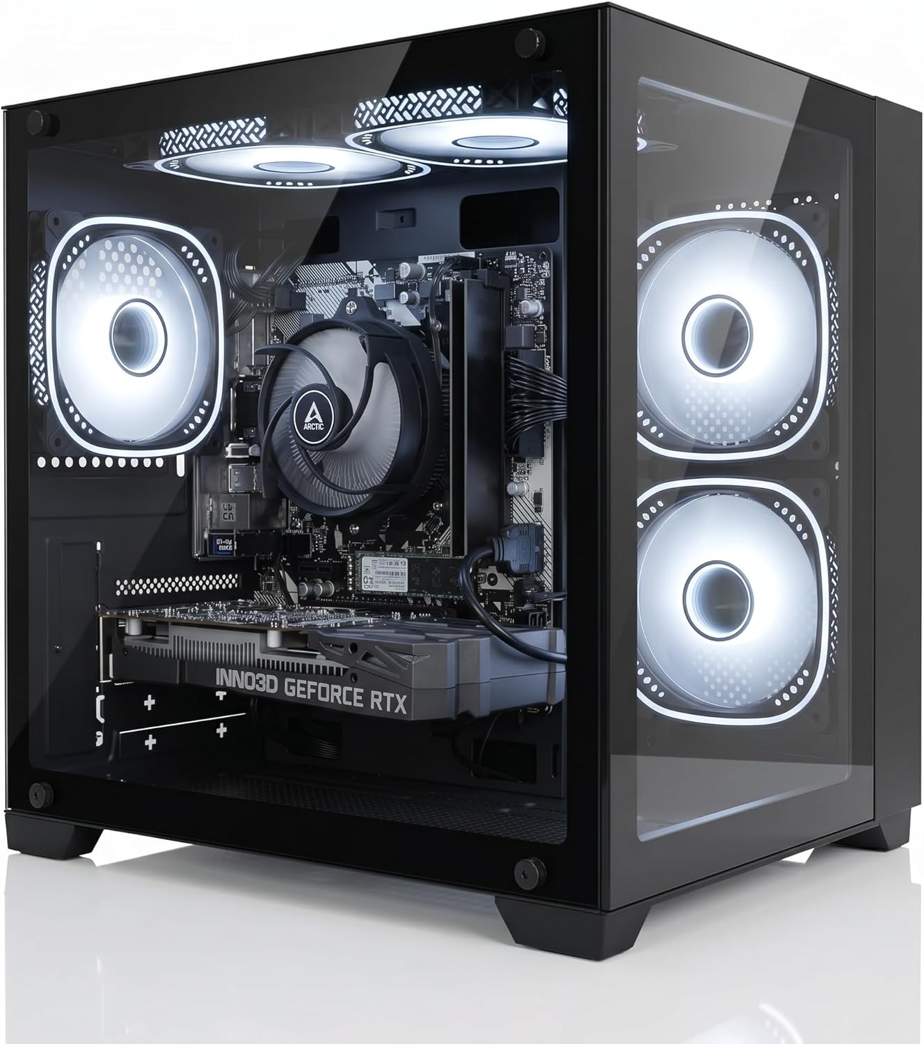 ionz Apex Vision — Intel Core i5-12400F, NVIDIA RTX 5060, 16GB RGB RAM, 1TB NVMe SSD, 240mm AIO, 600W PSU, WiFi, Windows 11 (IE)