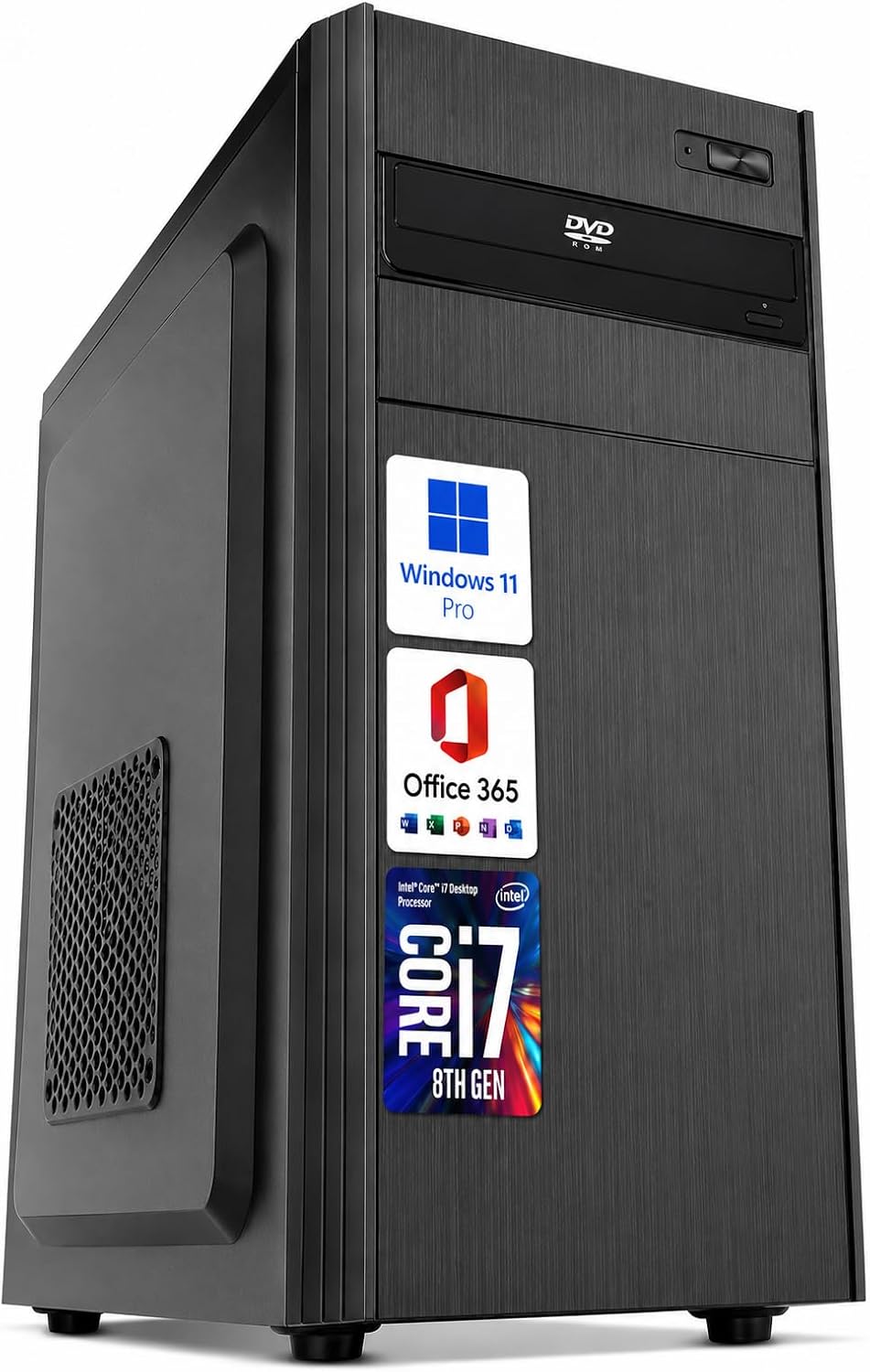 Betashop PC Fisso Desktop — Intel Core i7-8700, 32GB DDR4, 1TB SSD NVMe, Intel UHD 630, WiFi, Windows 11 Pro