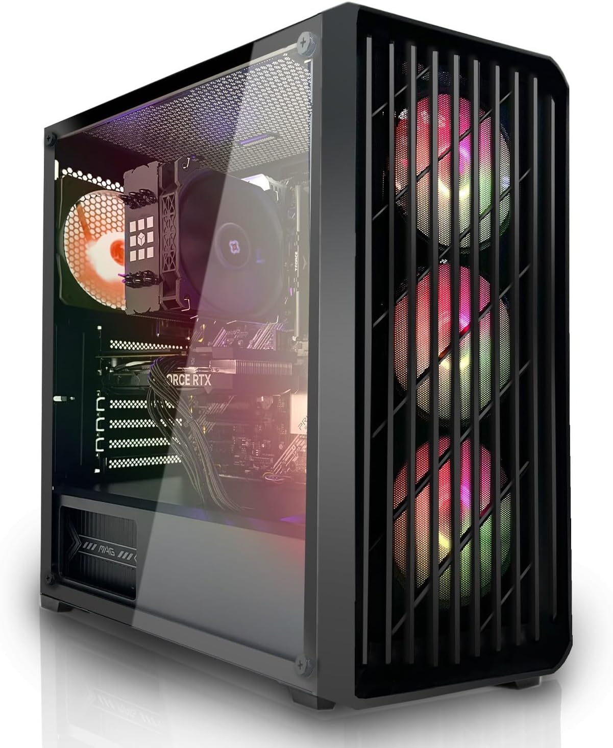 SYSTEMTREFF PC Gamer — AMD Ryzen 7 5700X, NVIDIA RTX 5060 8 Go, 32 Go DDR4 RAM, 1 To M.2 NVMe, Windows 11