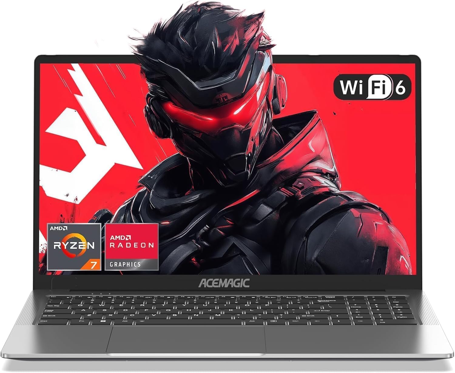 ACEMAGIC 16,1" 2025 Portátil Ryzen 7 7730U,hasta 4,5 GHz Carcasa Metálica Ordenador Portatil 16GB RAM NVME 512GB SSD,Tastiera Retroilluminata,Gráficos Radeon RX Vega 8,WiFi 6,BT5.2,Laptop