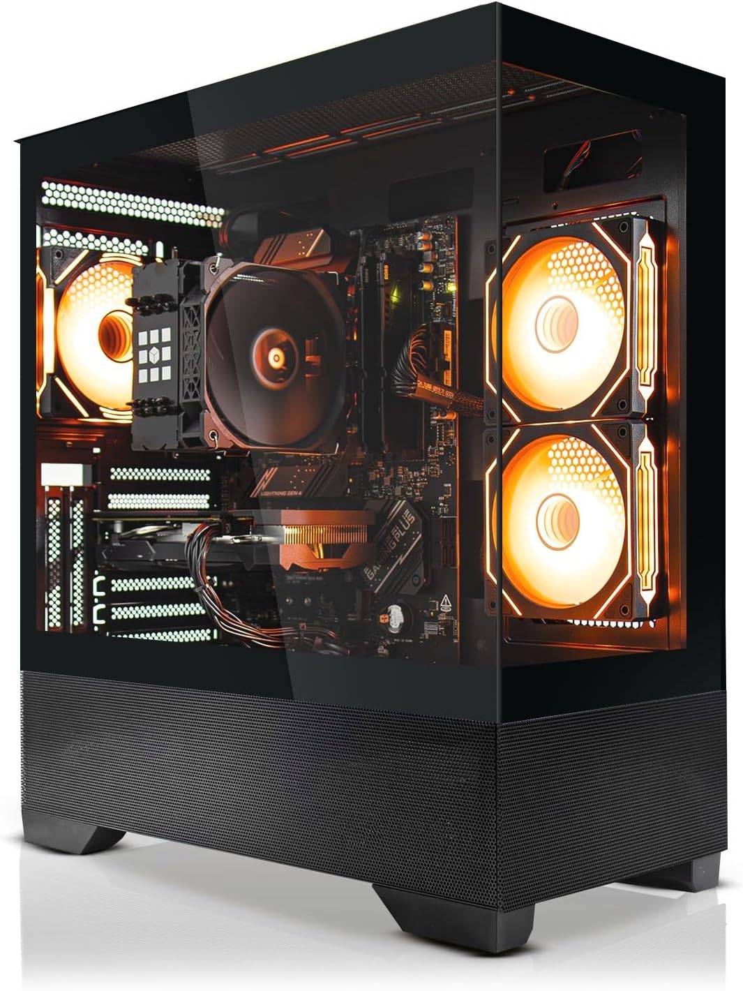 SYSTEMTREFF PC Gamer High-End AMD Ryzen 7 5700X 8x4.6GHz | Nvidia RTX 5070 12 Go DX12 | 1To M.2 NVMe | 32Go DDR4 RAM | Windows 11 | Ordinateur de Bureau pour Les Joueurs, Les Gamers & Streamer