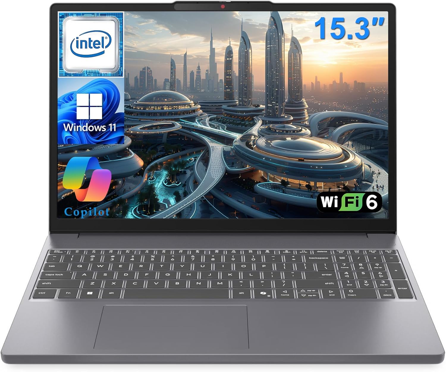 LENOVO IdeaPad Slim 3 Home Business AI COPILOT, Intel 8-Core i5-13420H (Beat i7-1355U), 16GB DDR5 RAM, 512GB PCIe SSD, 15" FHD+, WiFi 6, Luna Grey, Windows 11 Pro