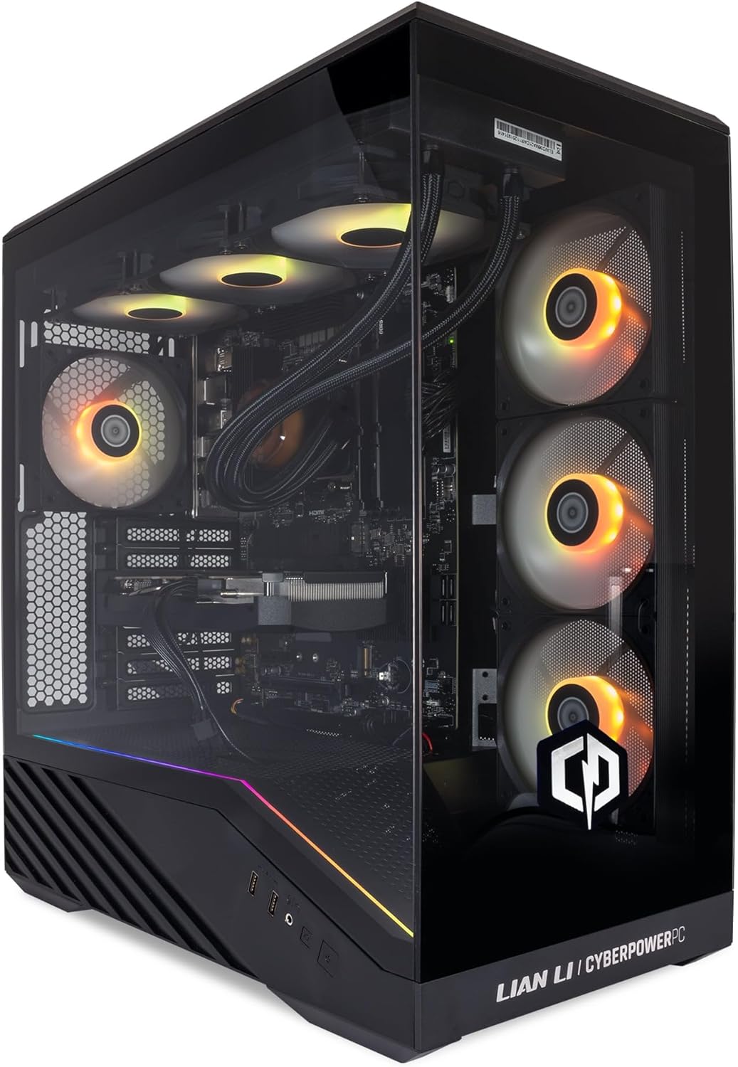 CyberPowerPC Luxe Gaming PC - Intel Core i7-12700KF, Nvidia RTX 5070 12GB, RAM 32GB, 1TB NVMe SSD, 650W 80+ PSU, Wi-Fi, Liquid Cooling, Windows 11, V100R RGB