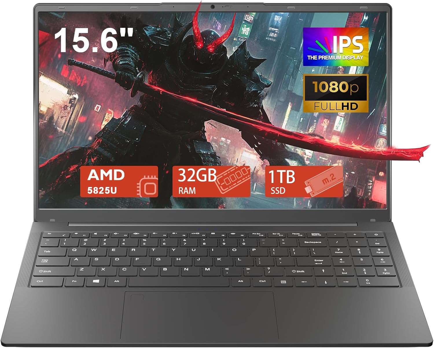 CYCLUS 15,6" Laptop für Profis, Kreative & leichtes Gaming – R7 5825U (8C/16T bis 4,5 GHz), 32GB RAM, 1TB SSD, Vega 8, Tastatur mit Hintergrundbeleuchtung + QWERTZ-Tastaturfolie inklusive