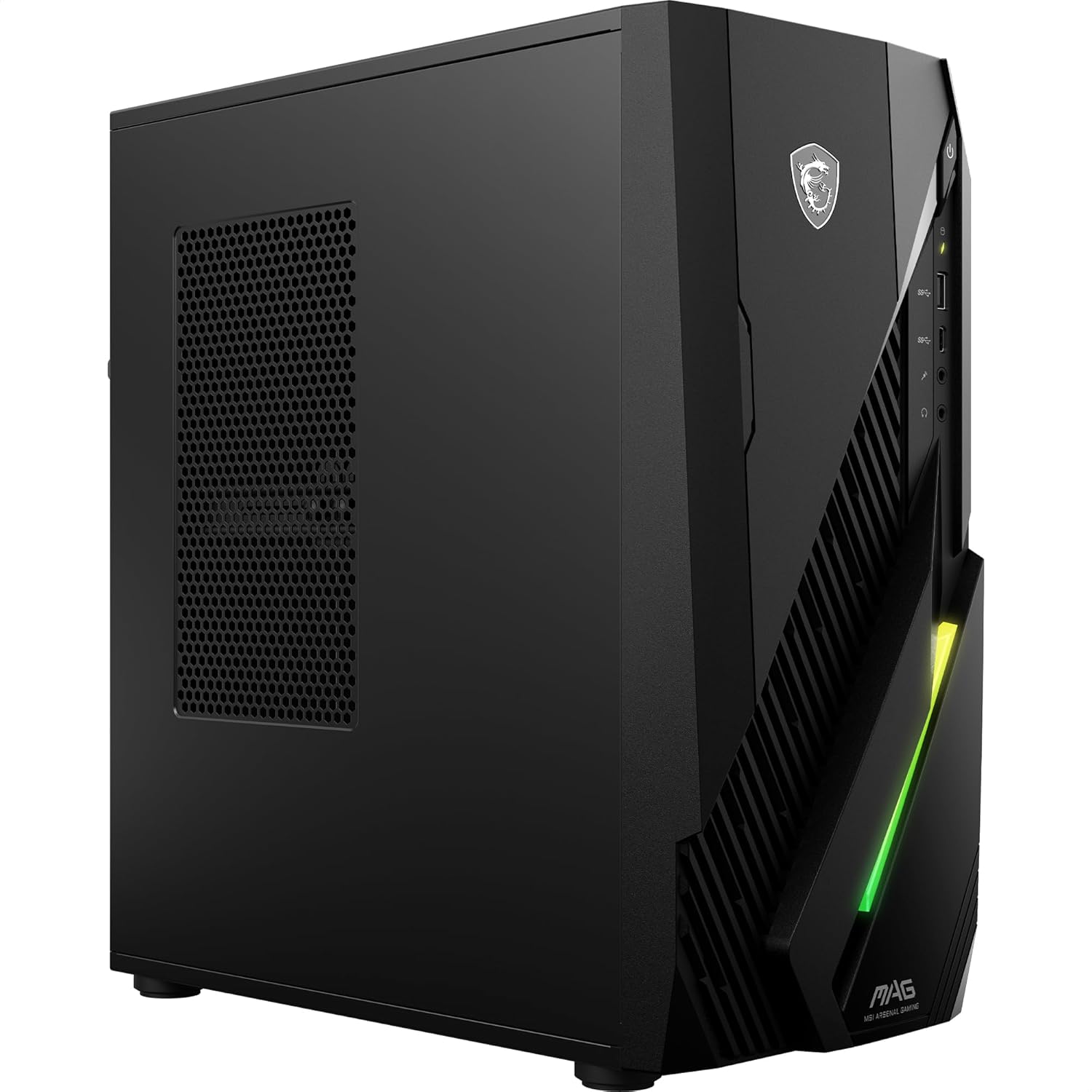 MSI MAG Infinite E1 14NVL5-104EU Gaming PC - procesor Intel Core i5 14400F, karta graficzna GeForce RTX 5060 8G, 16 GB DDR5 RAM, 1 TB SSD PCIe GEN4 x 4 w/lub DRAM NVMe - zasilacz 80+ brązowy, Wi-Fi 6E