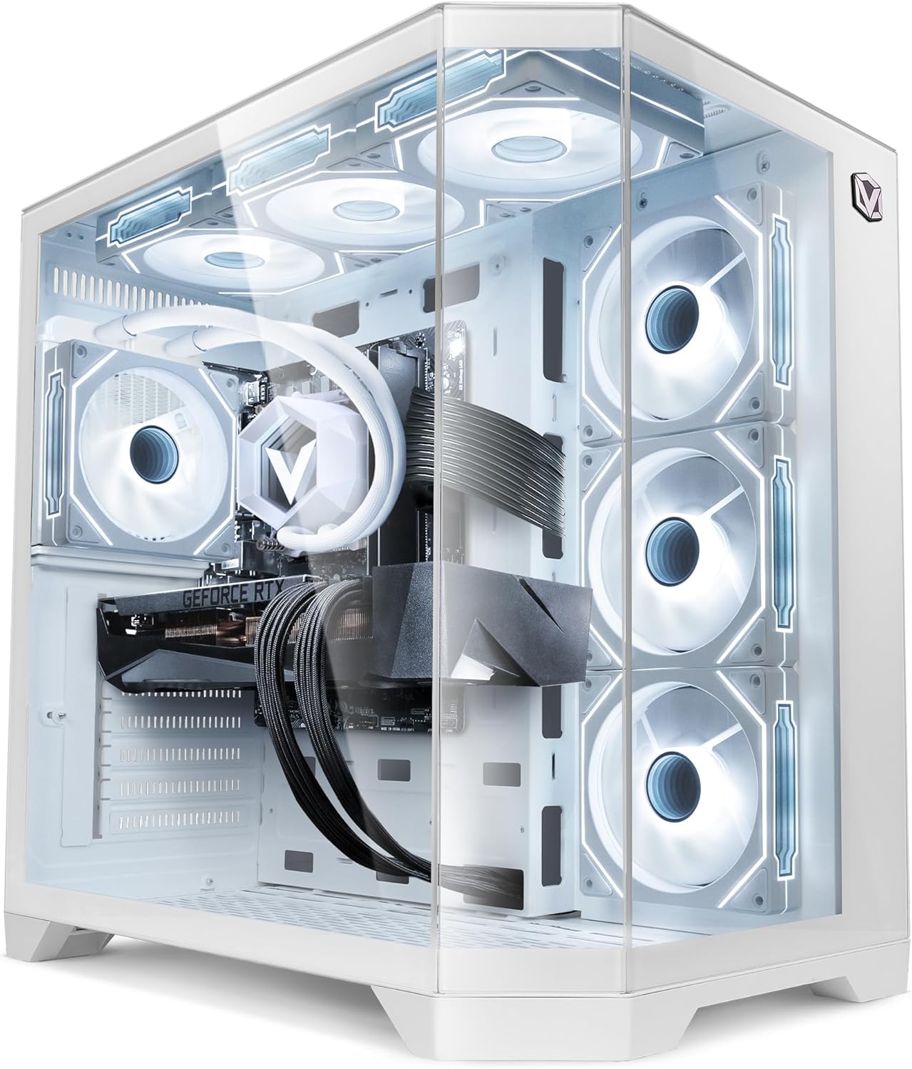 Vibox PC Gaming • AMD Ryzen 7 5700X 4,2 GHz • Nvidia RTX 5070 12GB • 32GB RAM • 1TB SSD • Windows 11 • WiFi 6 + Bluetooth 5.4 • Blanc