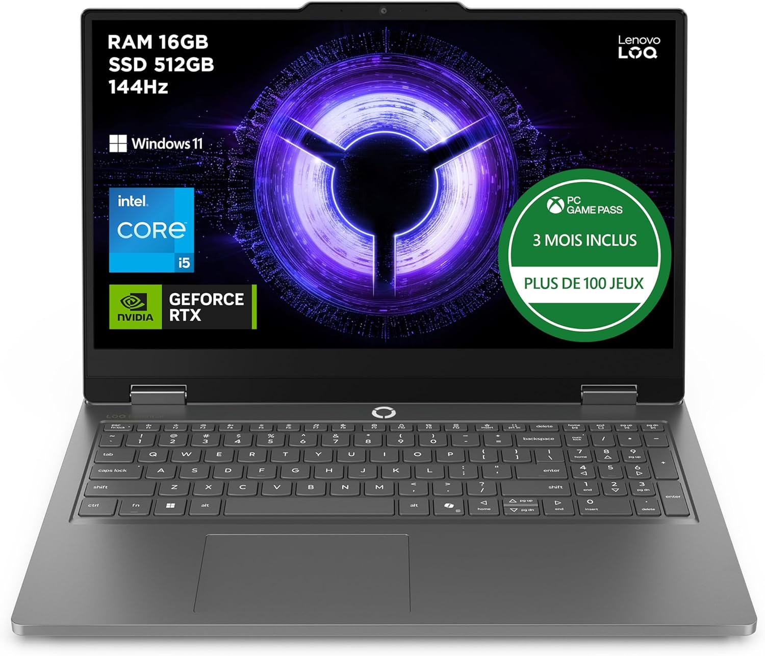 Lenovo LOQ Essential 15IRX11 — Intel Core i5, GeForce RTX 4050, 16 Go RAM, 512 Go SSD