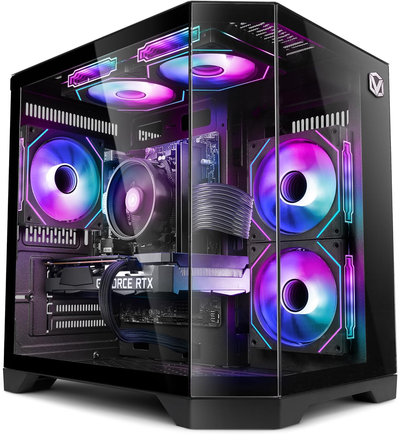 VIBOX PC Gamer • AMD Ryzen 5 5500 6 cœurs • Nvidia RTX 5060 8 Go • 16 Go RAM • 1 to SSD • Windows 11 • WiFi 6 + Bluetooth 5.4 • Noir