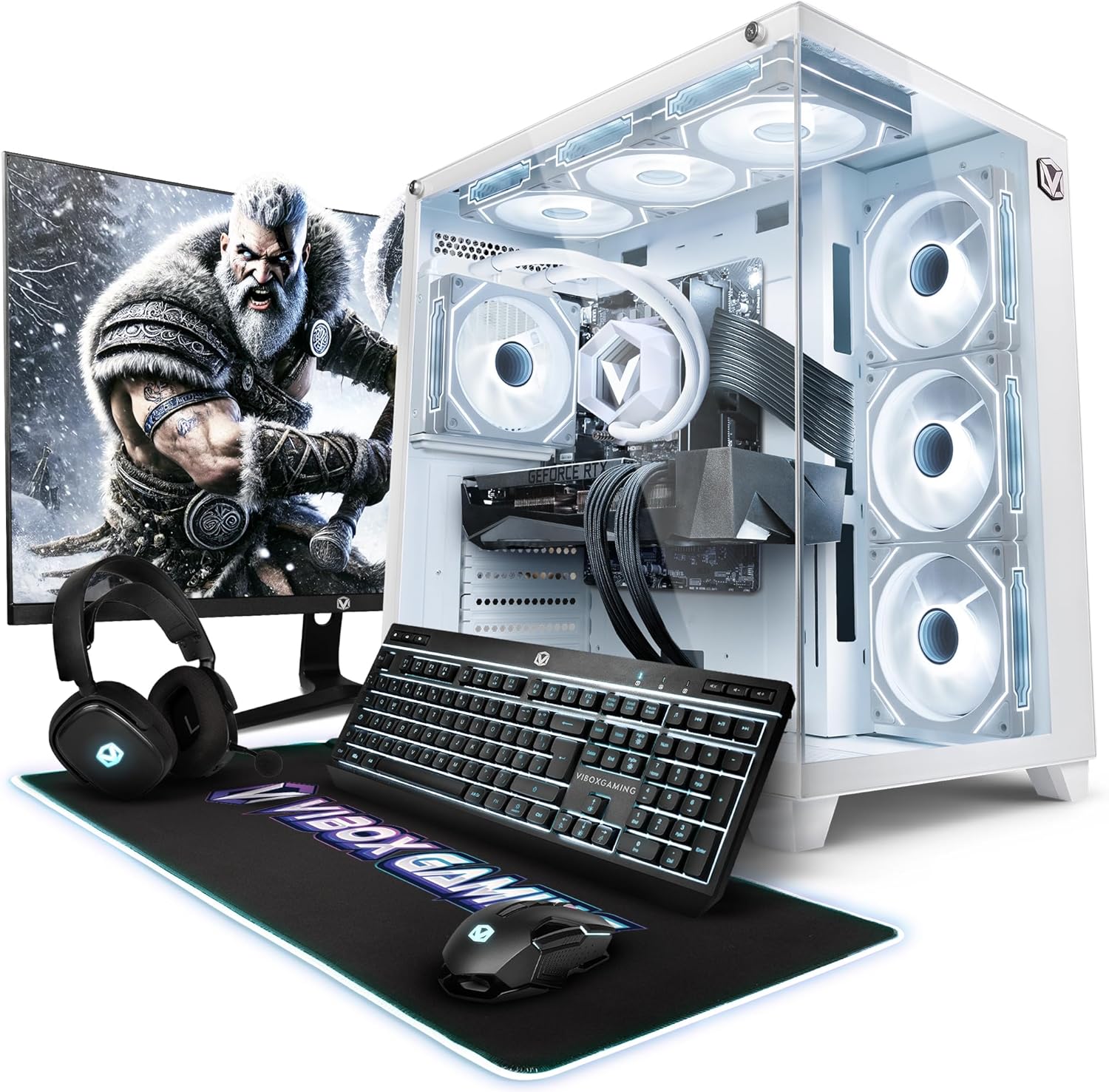 Vibox IV-346 Gaming PC Compleet • 27-inch scherm • AMD Ryzen 7 5700X 8 kernen • Nvidia RTX 5070 12GB • 32GB RAM • 1TB SSD • Windows 11 • WiFi 6 + Bluetooth 5.4