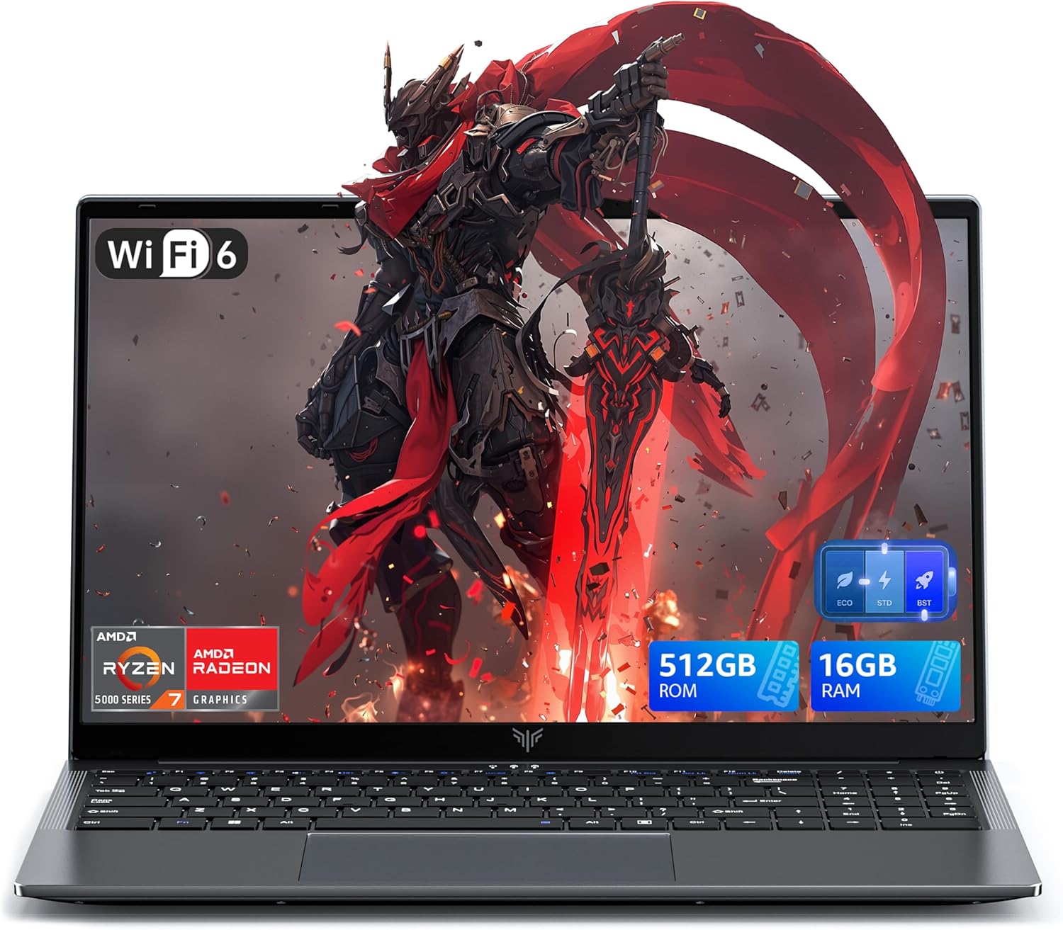 ACEMAGIC Pc Portable Gaming Ryzen 7 5700U (Jus qu'à 4,3GHz) DDR4*2,WiFi 6,Laptop 15.6 Pouces 16 Go RAM 512 Go SSD,1080 FHD,3*USB 3.2, BT5.2,HDMI,Type-C,Cache Caméra,Ordinateur Léger