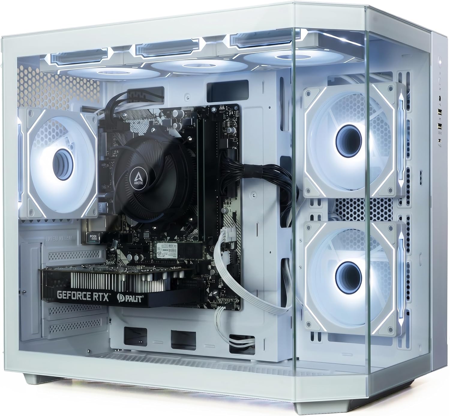 ionz Gaming PC - AMD Ryzen 5 5500, Nvidia RTX 3050, 16GB RAM, 1TB NVMe SSD, Windows 11, 500W 80+ PSU, WiFi, (Apex, Black)